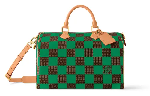 LOUIS VUITTON Speedy 40 Bandoulière Damier Pop Green