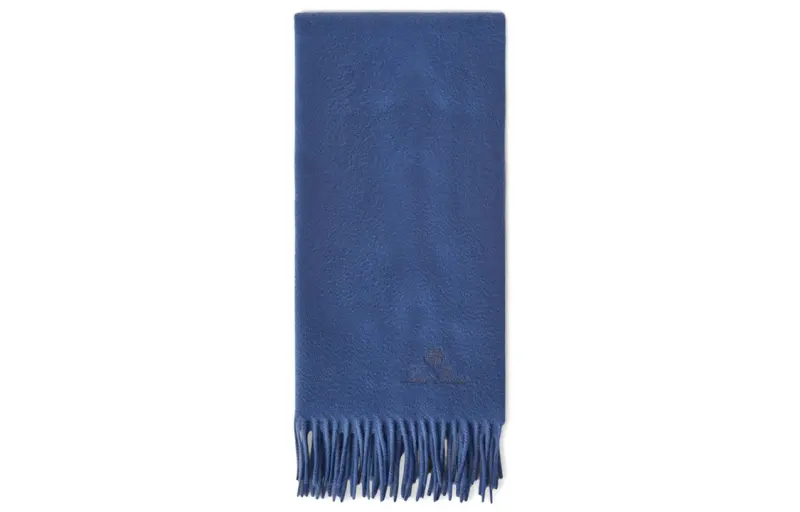 Loro Piana Knit Scarves Men's Blue