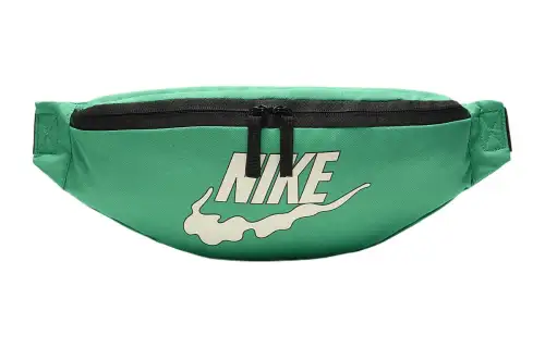 Nike Heritage Fabric Shoulder Bag, Crossbody Bag, Fanny Pack Regular Unisex Stadium Green & Coconut Milk