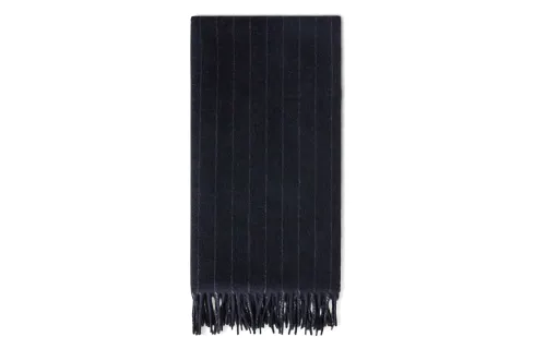 Loro Piana Knit Scarves Men's Marine Blue