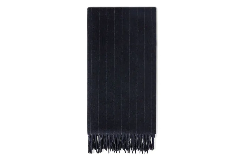 Loro Piana Knit Scarves Men's Marine Blue