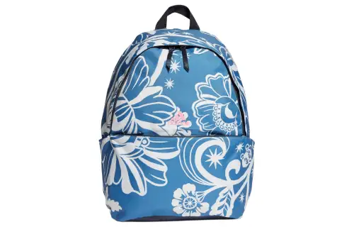 Adidas FARM Collaboration Recycled Polyester Plain Weave Fabric Backpack Women's Blue & White