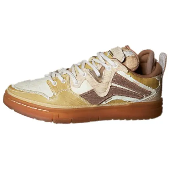 LiNing Wei Wu PRO Skateboard Shoes Men Low-Top Beige Brown