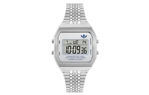 Adidas Originals Wrist Watches Electronic Movement Stainless Steel Strap Gray Dial Unisex ['50', 149262]m Waterproof