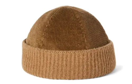Loro Piana Cotton, Cashmere, Elastane, Calfskin Beanies Men's Brown
