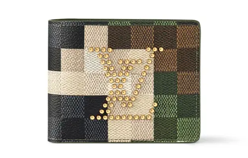 LOUIS VUITTON Slender Wallet Damoflage Green Damoflage Damier