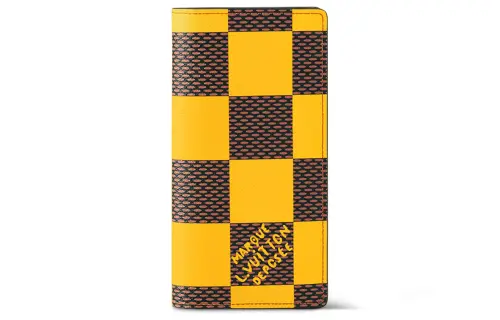 LOUIS VUITTON Brazza Wallet Damier Pop Yellow