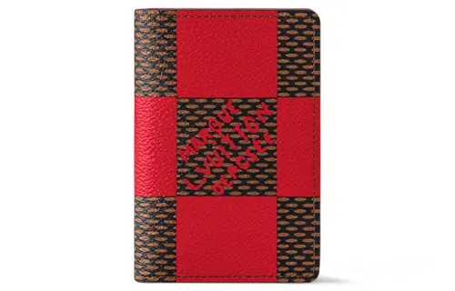 LOUIS VUITTON Pocket Organizer Damier Pop Red