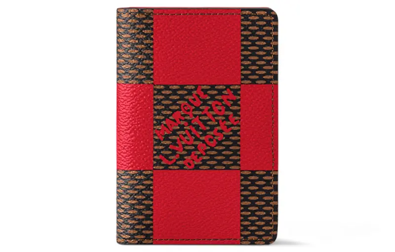LOUIS VUITTON Pocket Organizer Damier Pop Red