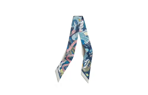HERMES Twilly Scarves Women's Blue