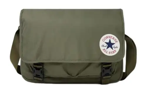 Converse Polyester Messenger Bag, Crossbody Bag, Shoulder Bag Unisex Army Green
