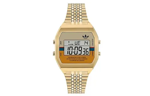 Adidas Originals Wrist Watches Quartz Movement Stainless Steel Strap 36mm Gold Dial Unisex ['50', 149262]m Waterproof