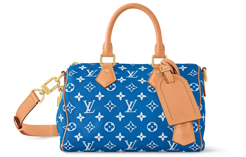 LOUIS VUITTON Speedy P9 Bandoulière 25 Monogram Leather Blue