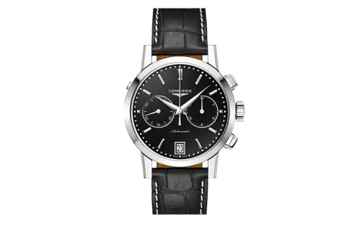 LONGINES Automatic Mechanical Movement 30m Waterproof Men's Watches Watch Black Dial Stainless Steel Case