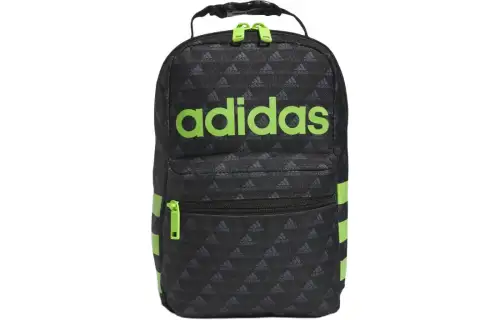 Adidas Recycled Polyester Lunch Bag Storage Bag Men's Black & Semi Gloss Green