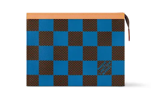 LOUIS VUITTON Pochette Voyage Damier Pop Blue