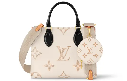 LOUIS VUITTON ONTHEGO Leather Jungle Bag, Tote Bag, Shopping Bag, Shoulder Bag, Crossbody Bag, Handbag Small Women's