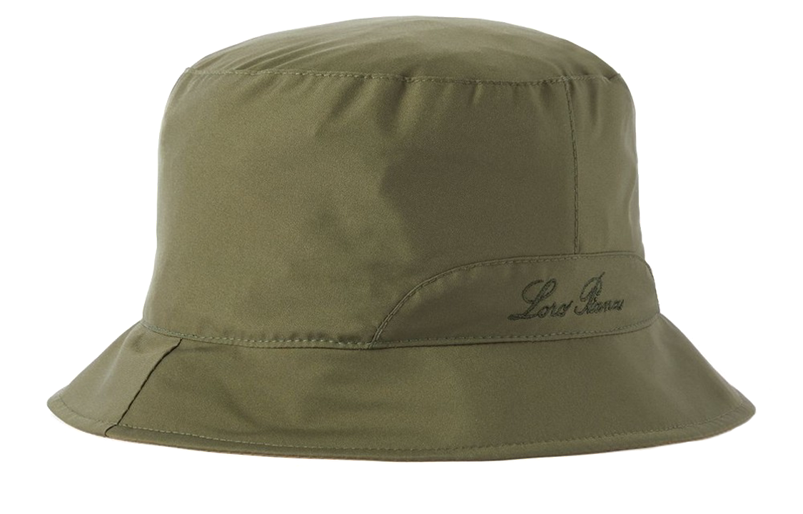 Loro Piana Embroidery Letter Nylon, Polyamide Bucket Hats Men's Green