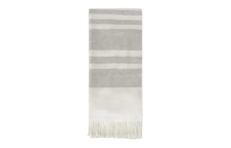 Loro Piana Knit Scarves Women's White/Gray