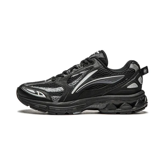 LiNing Shake 2.0 Wear-Resistant Slip-Resistant Low-Top Running Shoes Women's Black Silver
