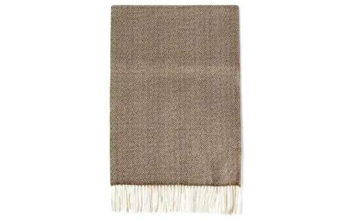 Loro Piana Textured Pattern Knit Scarves Men's Brown