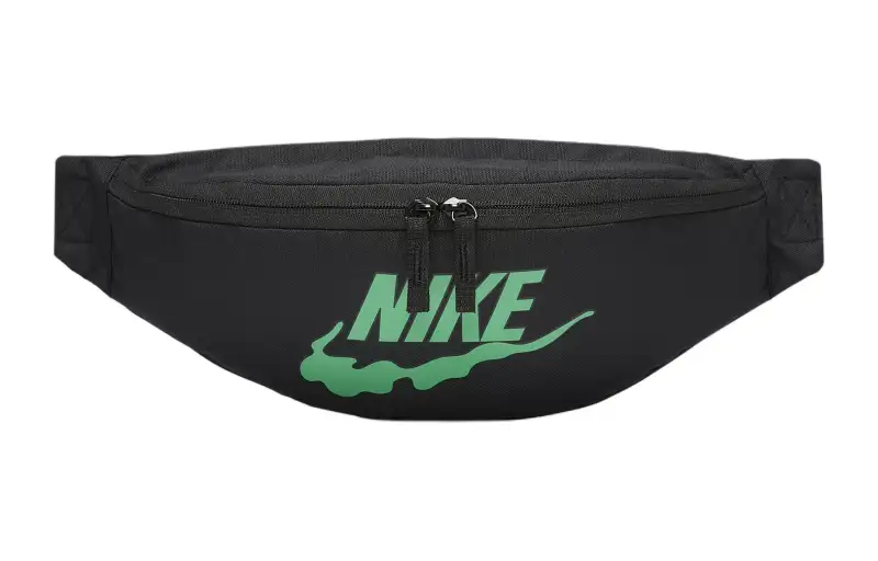 Nike Polyester Fanny Pack Regular Unisex Black & Stadium Green