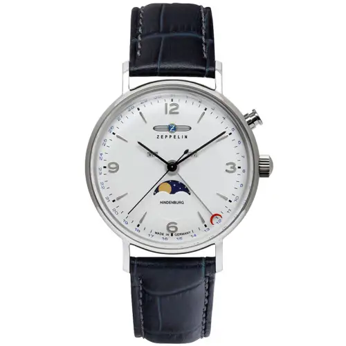 ZEPPELIN Quartz paired watches for men and women, white dial, case stainless steel, watch strap, quartz mechanism, for beloved