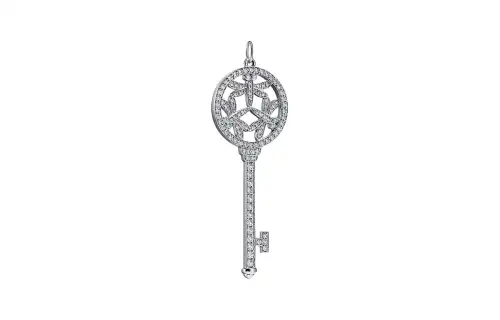 TIFFANY & CO. Diamond, Platinum Pendants Unisex Silver