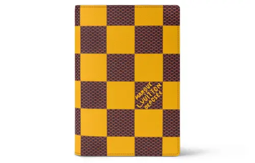 LOUIS VUITTON Damier Pop Canvas Notebook Cover Puffy Merch Unisex Yellow