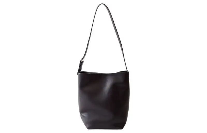 THE ROW Calfskin One Shoulder Handbag Medium Women's Black