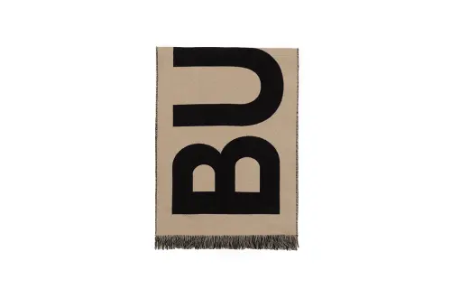 Burberry Logo Jacquard Wool Scarf