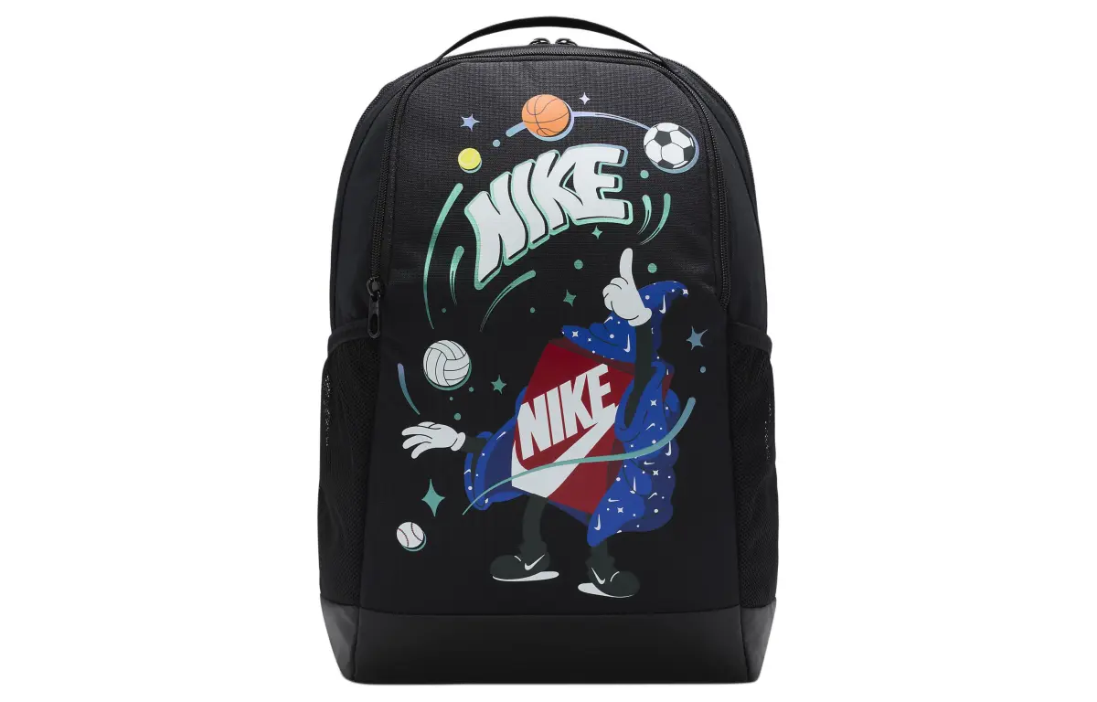 Nike Polyester Backpack Regular Men's Black & White
