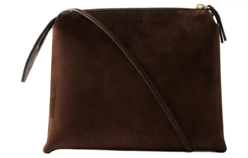 THE ROW Suede Shoulder Bag, Crossbody Bag Mini Women's Brown