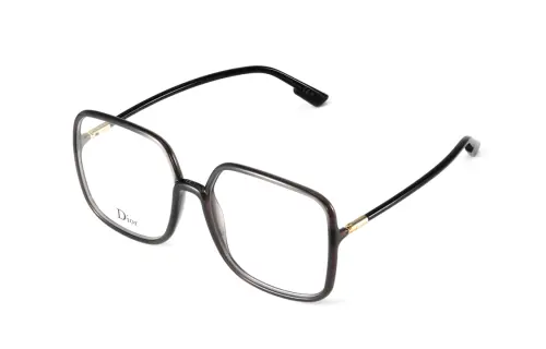DIOR Plate Frame Square Eyeglass Frames Women's Black