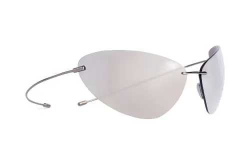 Balenciaga Metal Irregular Shape Sunglasses Men's Silver
