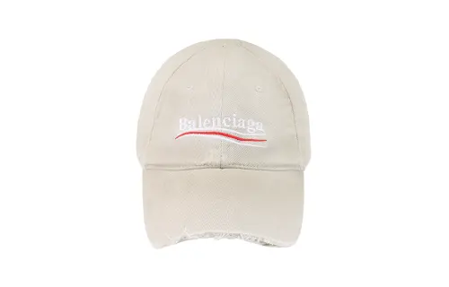 Balenciaga Distressed Logo Embroidered Baseball Cap