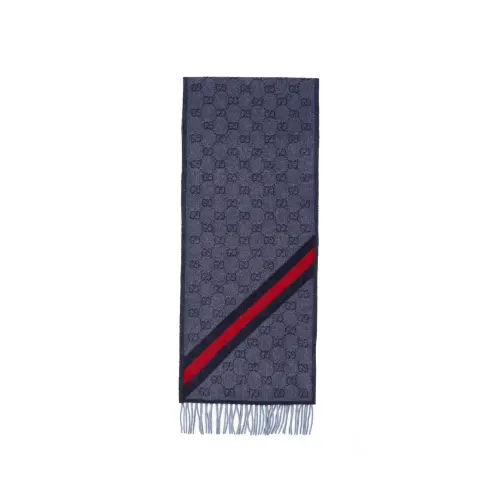 Gucci 2020s GG-monogram fringed scarf