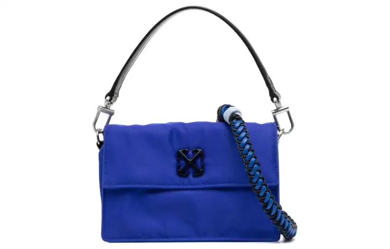 OFF WHITE Polyamide Shoulder Bag, Crossbody Bag, Handbag Women's Iron Blue