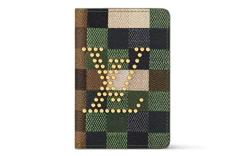 LOUIS VUITTON Pocket Organizer Damoflage Green Damoflage Damier