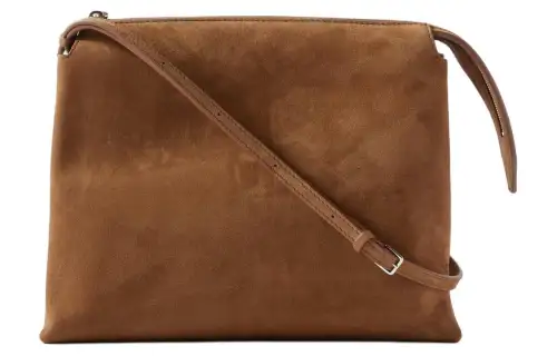 THE ROW Suede Shoulder Bag, Crossbody Bag Women's Tan