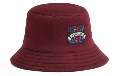 HERMES Cashmere Bucket Hats Women's Red