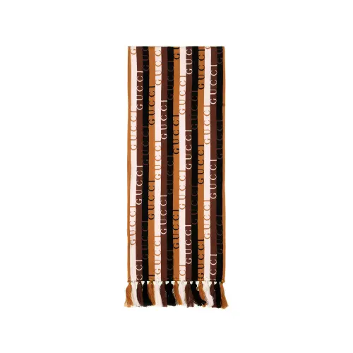 GUCCI Knit Scarves Unisex Brown
