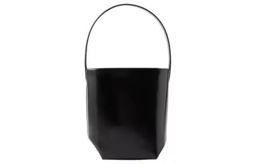 THE ROW Smooth Leather One Shoulder Handbag Small Women's Black