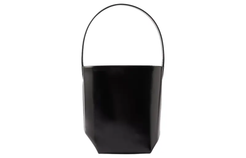 THE ROW Smooth Leather One Shoulder Handbag Small Women's Black