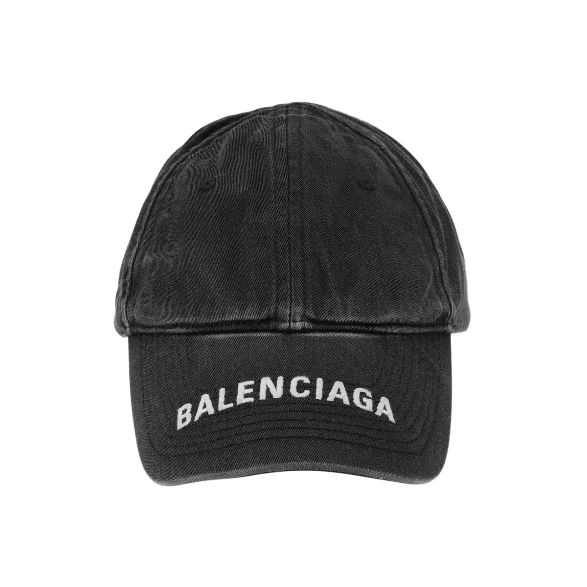 Balenciaga Denim Logo Baseball Velcro Tab Cap