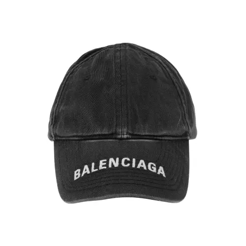 Balenciaga Denim Logo Baseball Velcro Tab Cap