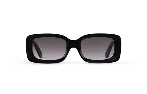 LOUIS VUITTON Acetate Rectangular Sunglasses Women's Black
