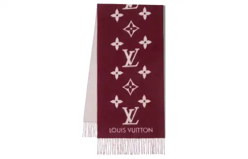 LOUIS VUITTON REYKJAVIK Knit Scarves Women's Red