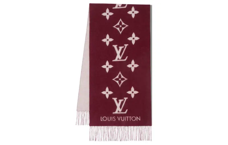 LOUIS VUITTON REYKJAVIK Knit Scarves Women's Red
