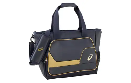 ASICS Synthetic Leather Handbag Regular Unisex White & Marine Blue